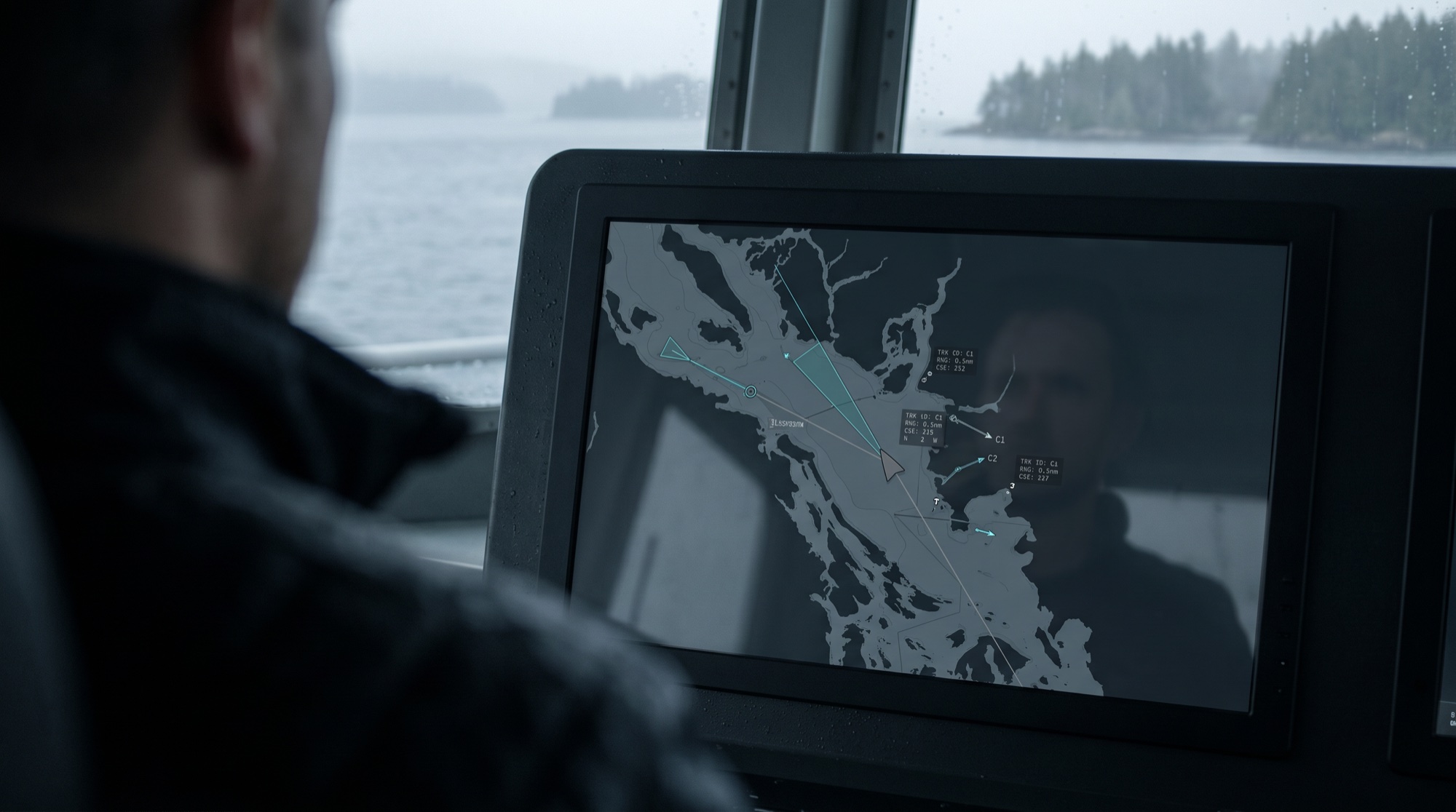 Helmsman autonomy stack visualization over coastal waters